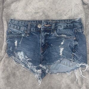 Distressed Denim Shorts